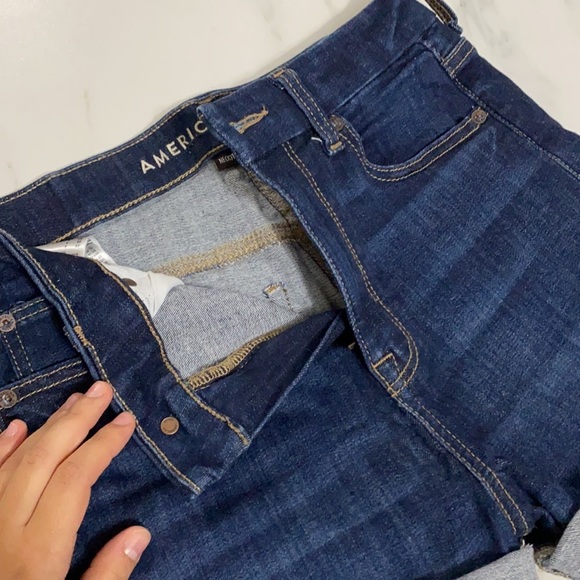 American Eagle Next Level Stretch Blue Jean Shorts - Picture 8 of 10